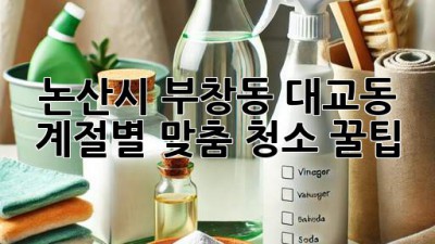 논산시 부창동 대교동 계절별 맞춤 청소 꿀팁! ✨